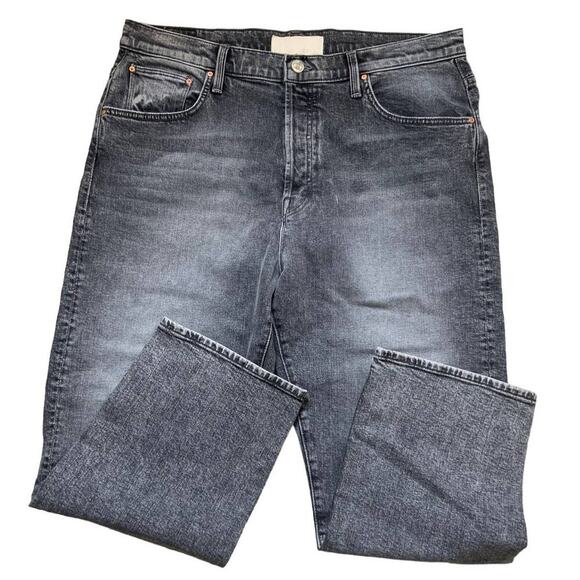 Mother Superior Jeans Womens 33x25 The Ditcher Crop Show Acid Wash Streetwear - Picture 16 of 16